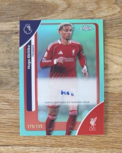 25/26 Topps Chrome Premier League Hugo Ekitike Liverpool Auto /199 for sale on Ebay