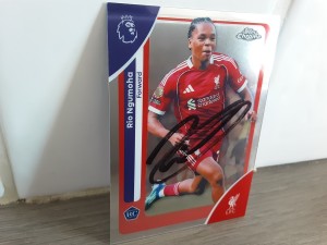 RIO NGUMOHA - LIVERPOOL Hand Signed Topps Chrome Football trading card for sale on Ebay