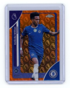 2025-26 Topps Chrome EPL LogoFractor Estevao Willian Orange /25 RC Chelsea #68 for sale on Ebay