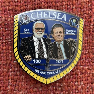 Chelsea F.C  Ken Bates & Mathew Harding Pennant pin badge. for sale on Ebay