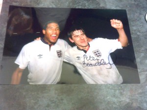 Signed Peter Beardsley England 12 x 8 Photograph for sale on Ebay