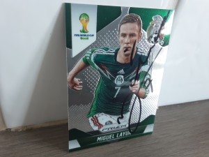 MIGUEL LAYUN - MEXICO Hand Signed World Cup 2014 Prizm Football trade card  for sale on Ebay