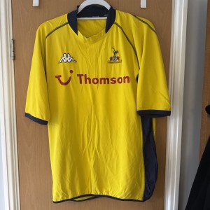 Tottenham Hotspur 2002/03 2003 Thomson Kappa shirt yellow Third kit for sale on Ebay