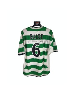 Signed Celtic FC Home Football Shirt 2001-2003 M)#6 Balde Larsson Lennon Hartson for sale on Ebay