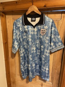 Men’s Umbro England Third Shirt Blue 1990/92 Italian 90 Size XL for sale on Ebay