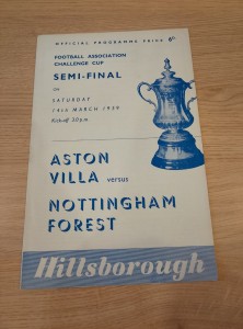 1959 FA Cup Semi Final Aston Villa v Nottingham Forest 14/3/59 for sale on Ebay