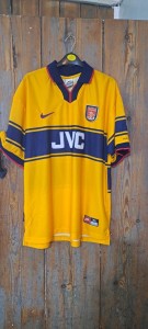 Jvc Mens Arsenal Football Shirt Yellow/Blue Size XL Only Worn 2/3 Times for sale on Ebay