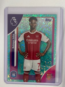 TOPPS PREMIER LEAGUE 2026 BUKAYO SAKA ARSENAL AQUA MINI DIAMOND 485/499 for sale on Ebay
