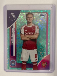 TOPPS PREMIER LEAGUE 2026 MARTIN OEDGAARD ARSENAL AQUA MINI DIAMOND 163/499. for sale on Ebay