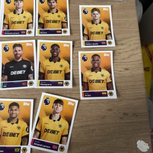 Topps Premier league sticker collection 2026 wolves bundle x26 stickers  for sale on Ebay