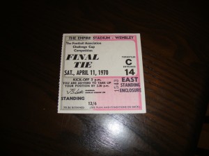 1970 FA CUP FINAL TICKET CHELSEA v LEEDS for sale on Ebay