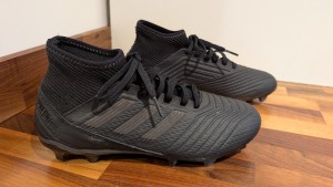 ADIDAS Predator Football Boots Size UK 6 eu39.5 Black Grey, Molded Studs for sale on Ebay