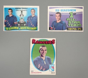1971/72 - OPC - Ed Giacomin & Gilles Villemure - New York Rangers - Lot of 3 for sale on Ebay