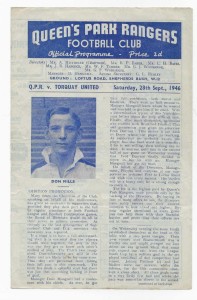 1946/47 Division 3 South - QUEENS PARK RANGERS v. TORQUAY UNITED for sale on Ebay