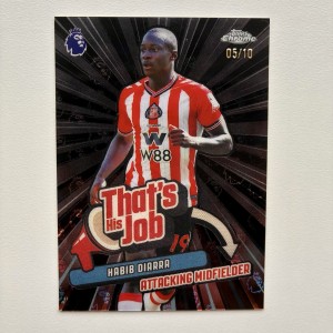 Topps Chrome PL Logofractor Habib Diarra ‘That’s His Job’ Black /10 Sunderland for sale on Ebay