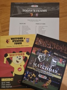 Watford vs Ipswich Town Programme Squad Sheet Teamsheet  24.02.2026. for sale on Ebay