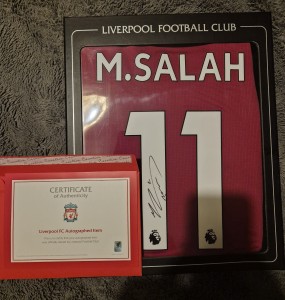 Mohammed Salah, Liverpool F.C. signed shirt 2018/19 . From club with COA for sale on Ebay