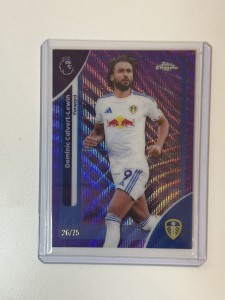 Dominic Calvert-Lewin /75 Topps Chrome Premier League 2025/26 Leeds Utd Purple for sale on Ebay