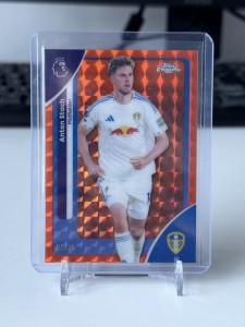 Anton Stach /25 Orange Geometric Topps Chrome Premier League 25/26 Leeds United for sale on Ebay