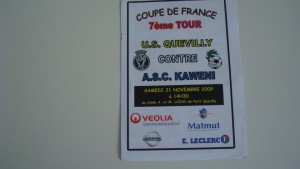 US QUEVILLY v ASC KAWENI NOVEMBER 2009 for sale on Ebay