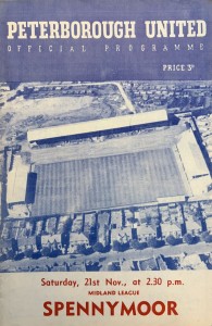 Peterborough United v Spennymoor Midland League 1959/60 for sale on Ebay