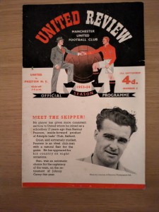 Manchester United v Preston North End. 1953/54. for sale on Ebay