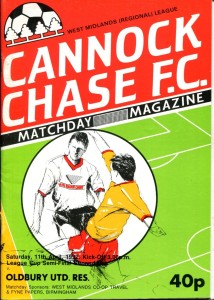 Cannock Chase v Oldbury United 11/04/92 WMRL League Cup Semi-Final for sale on Ebay