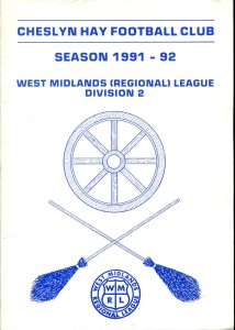 Cheslyn Hay v Alvechurch 25/01/92 WMRL Division 2 for sale on Ebay