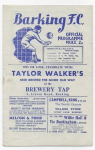 1952/53 Isthmian League - BARKING v. OXFORD CITY for sale on Ebay