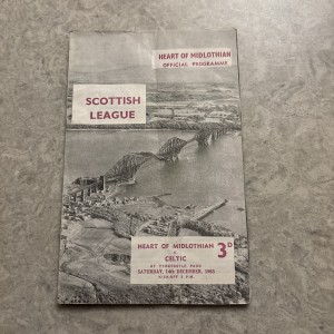 Hearts FC v. Celtic SL Match Programme 14.12.1963 !SALE! for sale on Ebay