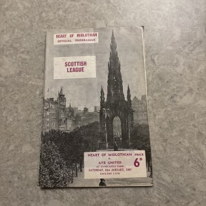 Hearts FC v Ayr United SL Div 1 Match Programme 21.01.1967 !SALE! for sale on Ebay