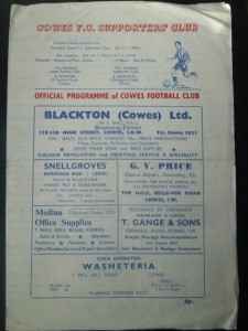 COWES (IOW)  v  Gosport  75/6  FA Cup. for sale on Ebay