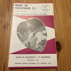 Hearts FC v St. Johnstone SL Div 1 Match Programme 31.01.1970 !SALE! for sale on Ebay