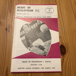 Hearts FC v Celtic SL Div 1 Match Programme 28.03.1970 !SALE! for sale on Ebay