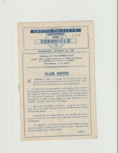 1945/46 F.A.Cup 2nd Leg.Crystal Palace v QPR. for sale on Ebay