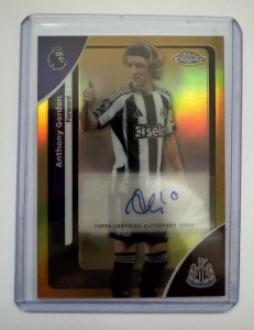 Topps Chrome Premier League 2026 Anthony Gordon Auto /50 Gold Newcastle United for sale on Ebay