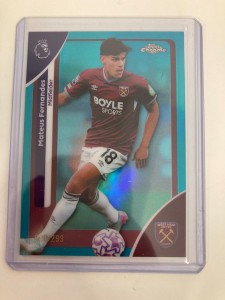 TOPPS PREMIER LEAGUE CHROME  2026 MATEUS FERNANDES WEST HAM TEAL 90/299. for sale on Ebay