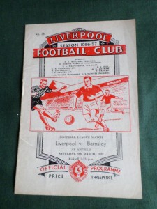 LIVERPOOL v  BARNSLEY  -  9 MAR  1957 - DIV  2 - PROGRAMME for sale on Ebay