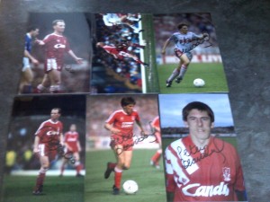 Signed Liverpool Player Photographs x 6 for sale on Ebay