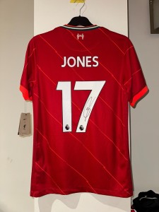 Curtis Jones signed 21 22  Liverpool FC home shirt jersey photo proof COA BNWT for sale on Ebay