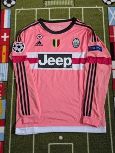 Juventus 2015/2016 Away football Shirt PINK juve long sleeve size medium for sale on Ebay