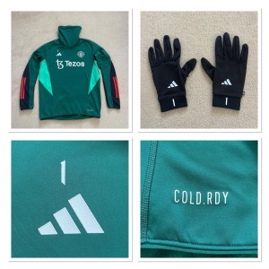 Manchester United Adidas Player Issue Pro COLD-RDY Training JUMPER and Gloves XL for sale on Ebay