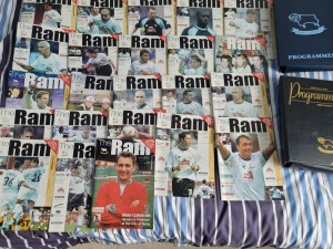 DERBY COUNTY FULL SET OF LEAGUE PROGRAMMES FOR 2002-03 WITH BINDERS for sale on Ebay