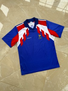 FRANCE 1990/92  HOME SHIRT  (L)  ADIDAS ORIGINAL VINTAGE FOOTBALL SHIRT for sale on Ebay