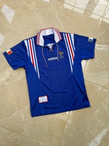 FRANCE 1996 HOME SHIRT  (M)  ADIDAS ORIGINAL VINTAGE FOOTBALL SHIRT for sale on Ebay