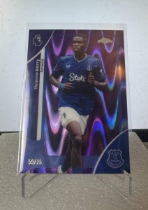 Thierno Barry Purple Raywave /75 Topps Chrome Premier League Everton FC for sale on Ebay