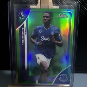 Topps Premier League Thierno Barry /99 Everton Green Parallel for sale on Ebay