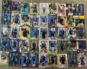 LEICESTER CITY COLLECTION OF 44 HAND SIGNED FOOTBALL TRADING CARDS for sale on Ebay