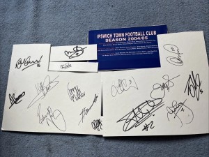 Ipswich Town Football Club 2004/5 Season Players Autographs for sale on Ebay