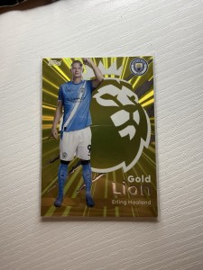 2026 Topps Erling Haaland Premier League Golden Lion Card Manchester City for sale on Ebay